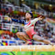 Biles competing at the Rio 2016 Olympics.